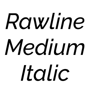 Rawline Medium Italic