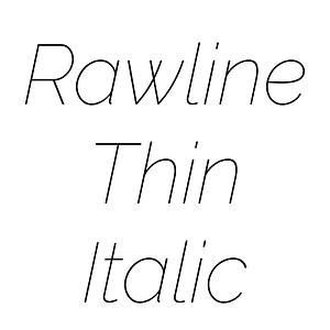 Rawline Thin Italic