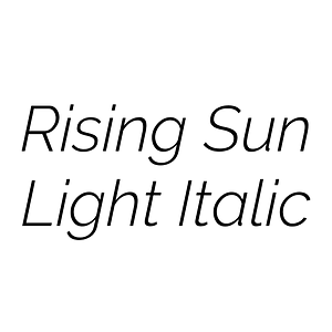 Rising Sun Light Italic