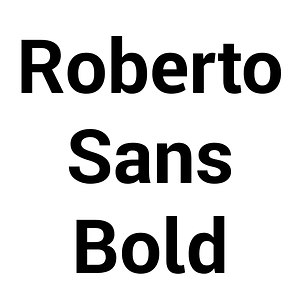 Roberto Sans Bold