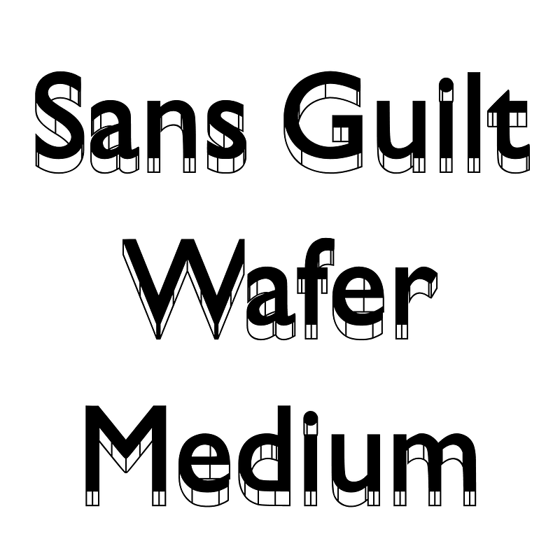 Sans Guilt Wafer Medium - Free fonts on creazilla.com