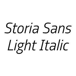 Storia Sans Light Italic