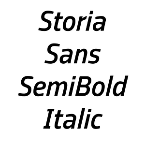 Storia Sans SemiBold Italic