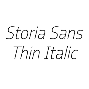 Storia Sans Thin Italic
