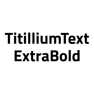 TitilliumText ExtraBold