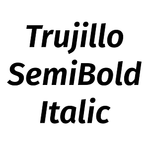 Trujillo SemiBold Italic