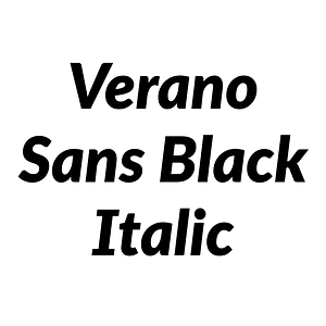 Verano Sans Black Italic