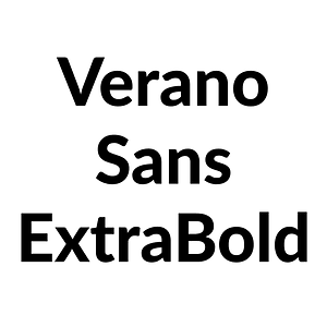 Verano Sans ExtraBold