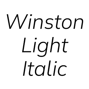 Winston Light Italic