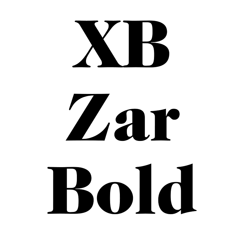 XB Zar Bold - Free fonts on creazilla.com