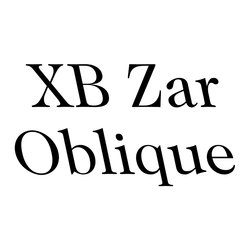 XB Zar Oblique - Free fonts on creazilla.com