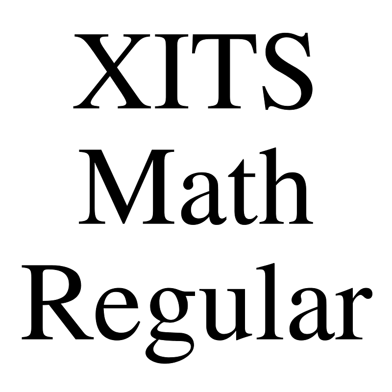 XITS Math Regular - Free fonts on creazilla.com