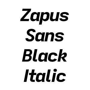 Zapus Sans Black Italic