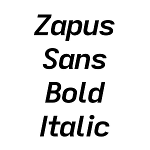 Zapus Sans Bold Italic