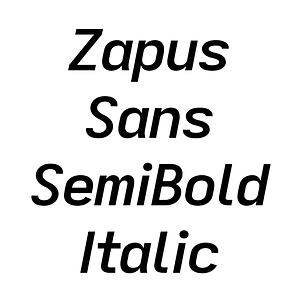 Zapus Sans SemiBold Italic