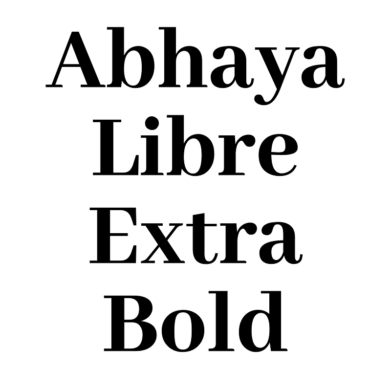 Abhaya Libre Extra Bold - Free fonts on creazilla.com