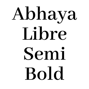 Abhaya Libre Semi Bold