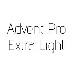 Advent Pro Extra Light