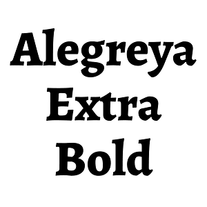 Alegreya Extra Bold