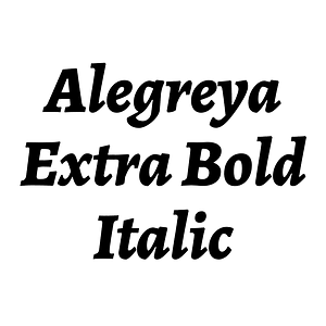 Alegreya Extra Bold Italic