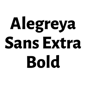 Alegreya Sans Extra Bold