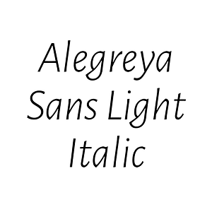 Alegreya Sans Light Italic