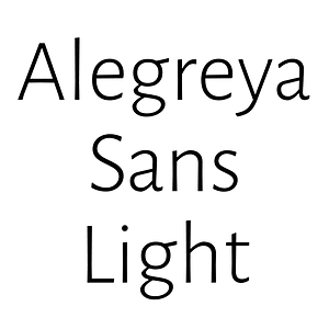 Alegreya Sans Light
