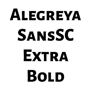 Alegreya SansSC Extra Bold