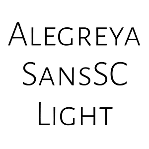 Alegreya SansSC Light