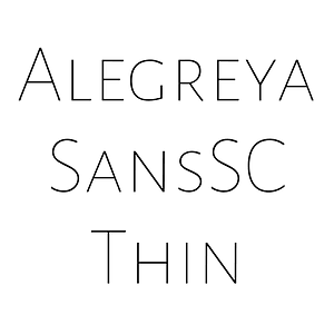 Alegreya SansSC Thin
