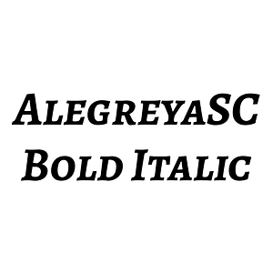 AlegreyaSC Bold Italic