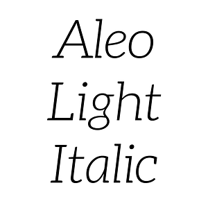 Aleo Light Italic