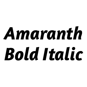Amaranth Bold Italic