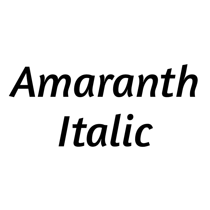 Amaranth Italic