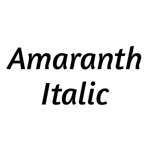 Amaranth Italic