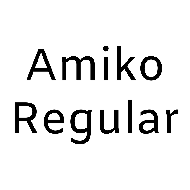 Amiko Regular - Free fonts on creazilla.com