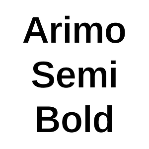 Arimo Semi Bold