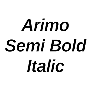 Arimo Semi Bold Italic