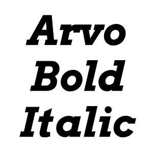 Arvo Bold Italic