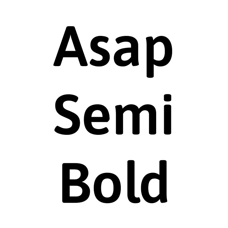 Asap Semi Bold - Free fonts on creazilla.com