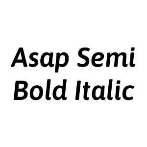 Asap Semi Bold Italic