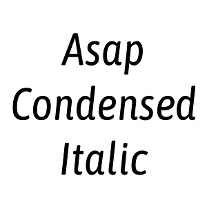 Asap Condensed Italic