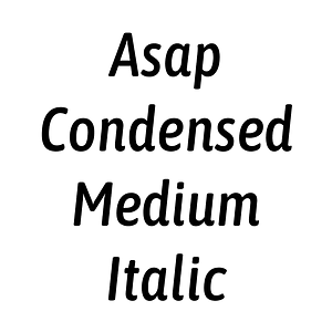 Asap Condensed Medium Italic