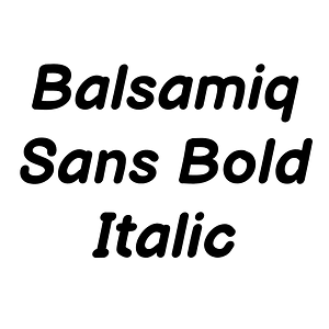 Balsamiq Sans Bold Italic