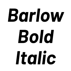 Barlow Bold Italic