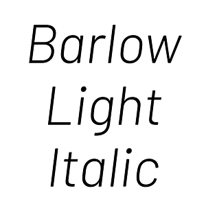 Barlow Light Italic