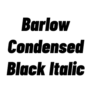 Barlow Condensed Black Italic