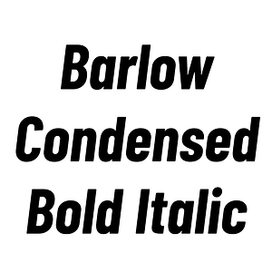 Barlow Condensed Bold Italic