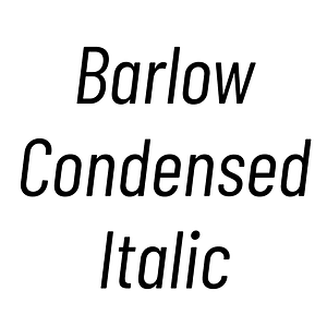 Barlow Condensed Italic