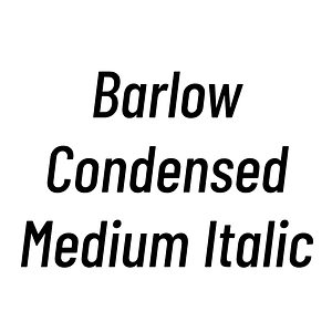 Barlow Condensed Medium Italic